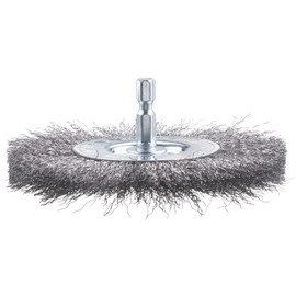 kwb kwb Scheiben-Brste fein, HSS-Stahldraht, ? 100 mm fr Metall und Stein, Drahtbrste fr Bohr-Maschine inkl. E6.3 Sechskant-Schaft, zum Entrosten, Entzundern, Aufrauen und Reinigen, 1 Stck