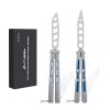 FLISSA 2PCS Butterfly Balisong Trainer Practice Alu Handle No Offensive