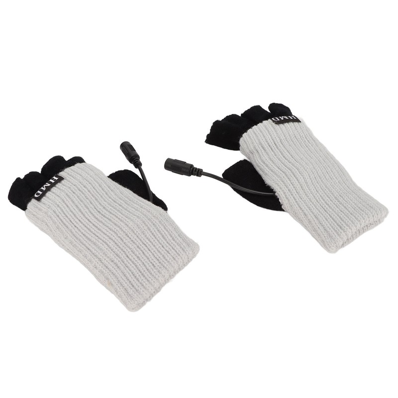 USB Heated Gloves Adult Winter Soft Fashionable Fingerless Heating Gloves