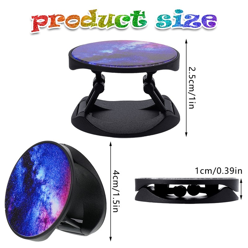 Honoson 9 Pieces Cell Phone Grip Holder Collapsible Holder Colorful