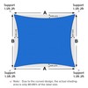 Artpuch Sun Shade Sail, 8'x8'x8' Blue Triangle, Curved Edged Commercial