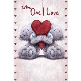 Me To You Bear One I Love Softly Drawn Valentine's Day Card