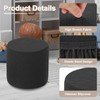 sourcing map Ottoman Cover Round, Stretch Ottoman Slipcover Fit Diameter