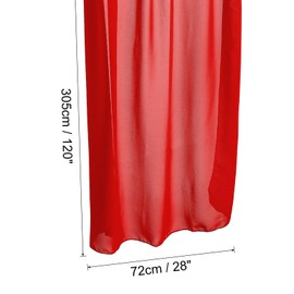 sourcing map 10Ft Chiffon Table Runner, 28 x 120 Inch Rustic Gauze Table Runner Sheer Wedding Table Runner for Wedding Bridal Party Table Decorations, Red