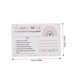 FUNOMOCYA 50PCS Classroom Affirmation Cards Motivational Postcards for Teacher Supplies for Positive Student Behavior Enhance Teacher Parent Communication Vibrant Rainbow Design for Back to