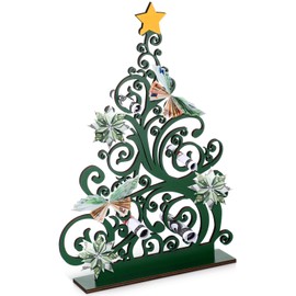 Gerrii Christmas Money Tree Gift Holder Wooden Christmas Money Tree Decorative Merry Xmas Decors for Money Gift Christening Baptism Communion Birthday Wedding Christmas Party