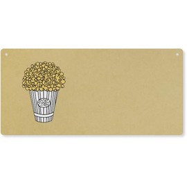 'Bag Of Popcorn' Large Wooden Wall Plaque/Door Sign (DP00059310)