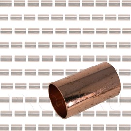 PROCURU Wholesale 100-Pack 3/4-Inch Copper Pipe Slip Coupling Without Stop, CxC Sweat Connection, Certified Safe (CWCL0034-100P)