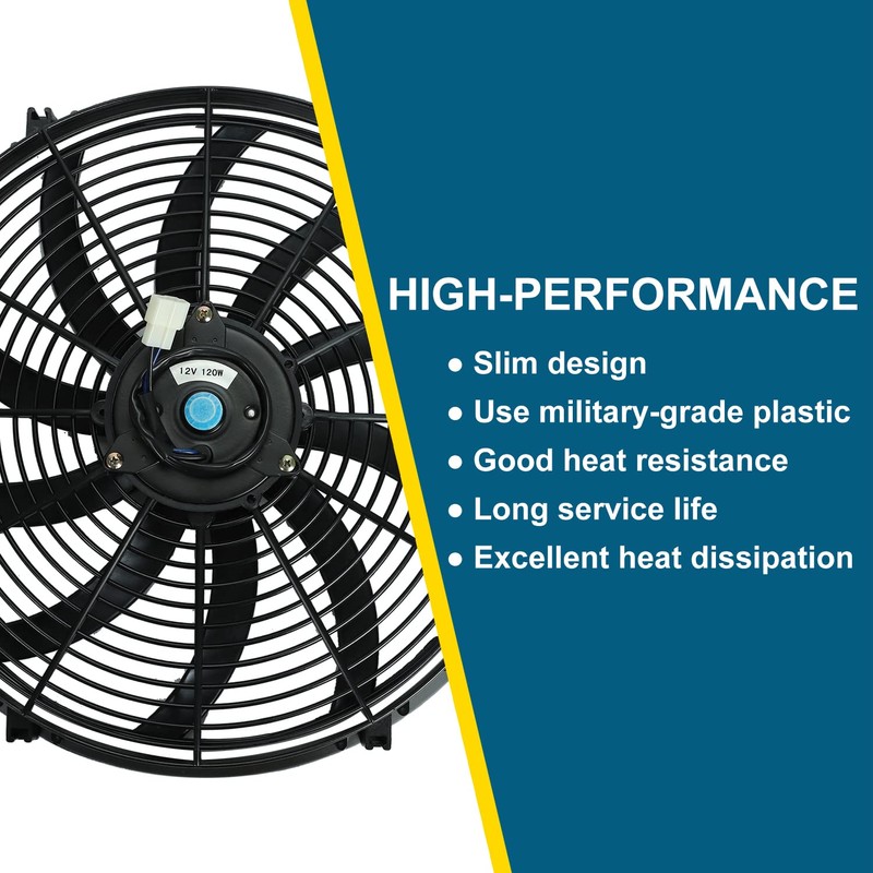 16" inch Universal Slim Fan Push Pull Electric Radiator Cooling