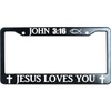 URCustomPro John 3:16 Jesus Loves You Matte Black Stainless Steel