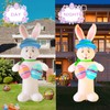 InfleasJoiy 12FT Bunny Holding Egg Easter Inflatable Decoration with Built-in