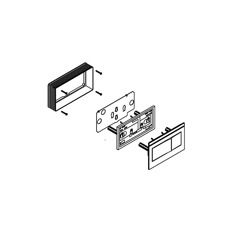 KOHLER 1236014-CP Flush Actuator Kit, Polished Chrome