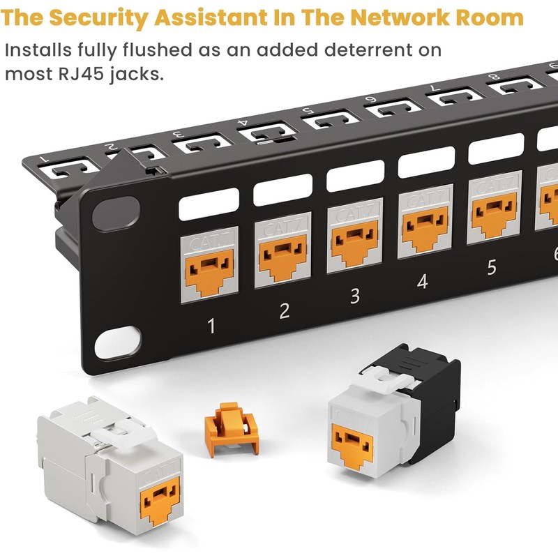 Natalink 100 Pcs RJ45 Port Lock with 10 Key, LockingR.45