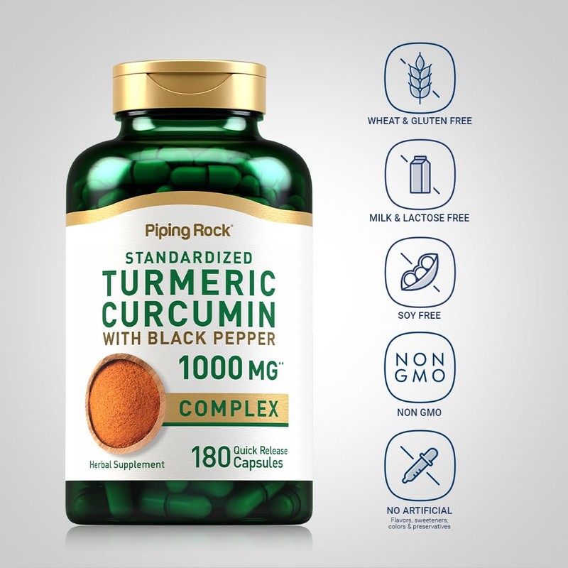 Piping Rock Piping Rock Turmeric Curcumin with Black Pepper 1000mg