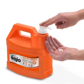 GOJO Natural* Orange Pumice Industrial Hand Cleaner, 1 Gallon Quick Acting... - 128 Fl Oz (Pack of 1), Orange Citrus