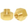 Joywayus 3/4"GHT Female x 1/4"NPT Female Brass Pipe Fittings Hex