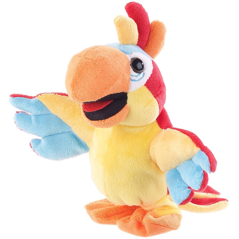 Playtastic Toy: Talking Plush Parrot with Microphone, Speaks and Walks,