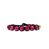 Samsara Tibetan Buddhist Bracelet - Shamballa with Fuchsia Agate -