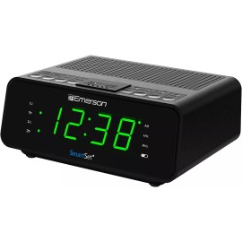 Emerson SmartSet Alarm Clock Radio with AM/FM Radio, Dimmer, Sleep Timer and .9"
