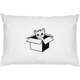 2 x 'Cat In a Box' Cotton Pillow Cases (PW00033533)