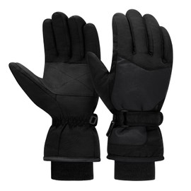 DARCHEN 3-12 Kids Snow Gloves, Boys Winter Waterproof Gloves for Ski Snowboarding Insulated Thickening Warm Windproof Cold Weather Outdoor Sports Gloves Age Girls 3-12 Years Olds