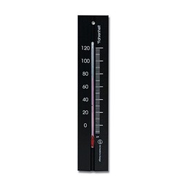 Analog Wall Thermometer Beechwood 7.8 inch Fahrenheit Temperature Scale (Black)