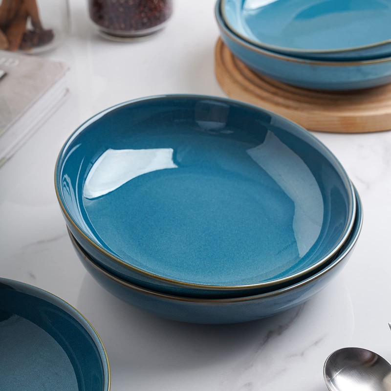 Selamica Ceramic 8 inch Pasta Bowls, 26 Ounce Large Serving