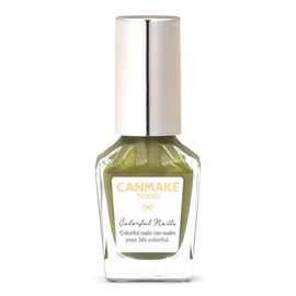 Canmake Colorful Nails N107 Leaves Leaking Sun, 0.3 fl oz (8 ml), High Color, Quick Drying, Metallic Khaki