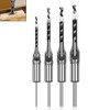 Baorder 4Pcs Square Hole Drill Mortiser Chisel Set, Woodworking Drill