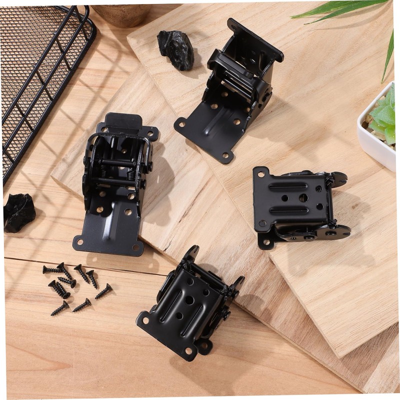 Tofficu 4pcs Folding Leg Hinges with Self Locking Mechanism Heavy