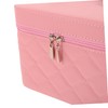 TOVINANNA Chic Quilted Makeup Organizer Case Spacious Travel Cosmetic Storage