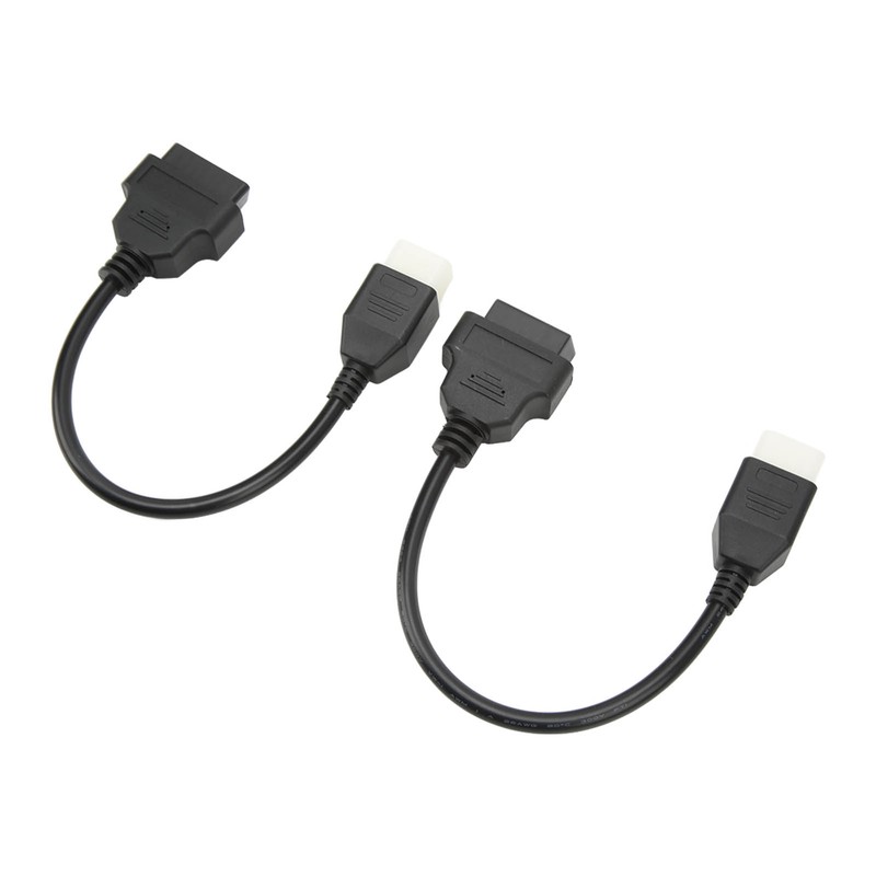 2PCS 6 Pin OBD‑OBD2 Motorcycle Diagnostic Scanner Cable Replacement for