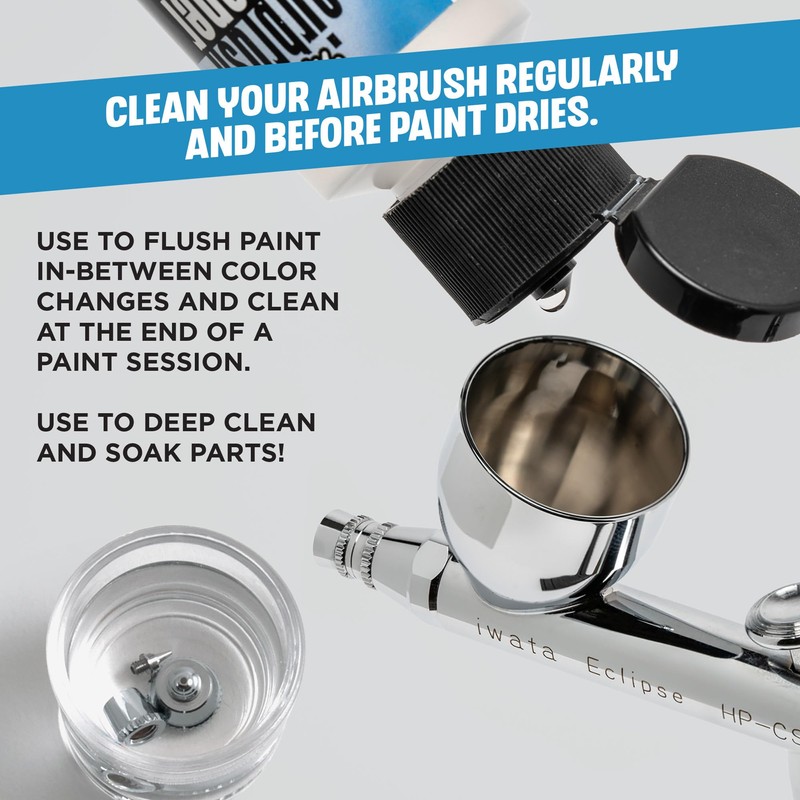 Medea Airbrush Cleaner 16 oz – Ready-to-Use Solution for Airbrushes,