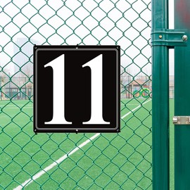 i-CowFun Premium Aluminum Number Signs 11, Metal 12" X 12" Black Numbered Signs Outdoor for Parking Lots, Floor, Dock, Court, Aisle, Field, High Visibility, No Fade, Weather-resistant