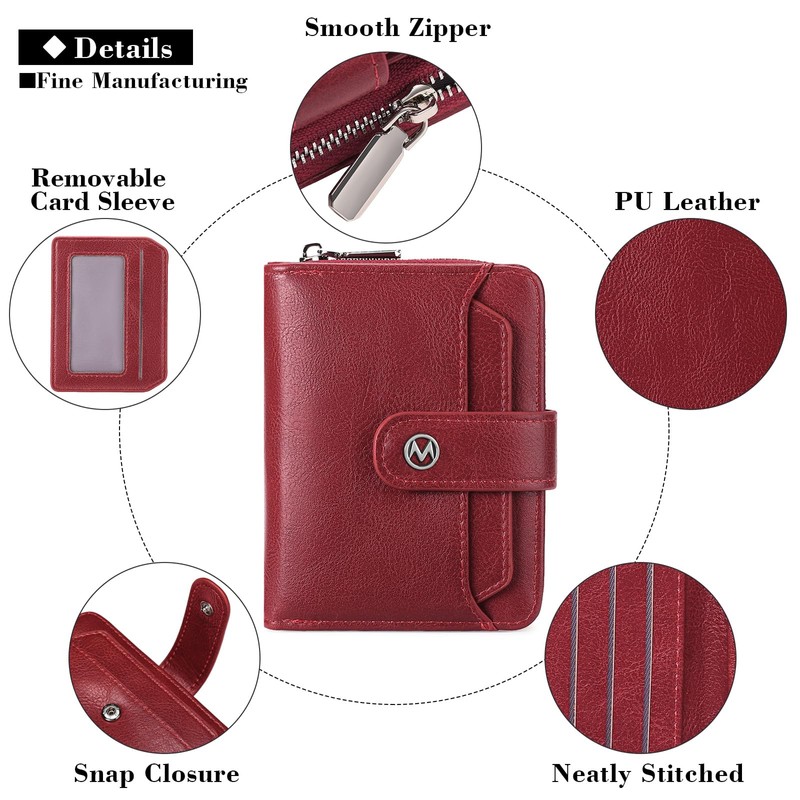 FALAN MULE Purses for Women RFID Blocking Small Compact Bifold