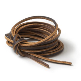 IPEA Leather Cord for Shoes, Accessories, Fashion - 3 Metres Long - Square Leather Laces Shoelaces Premium Genuine Leather Creations Bracelets - Colour Dark Brown