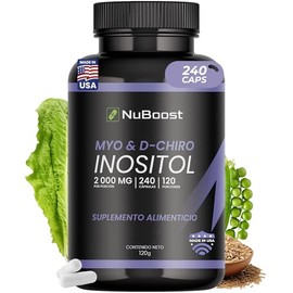 Nuboost Inositol 240 Cápsulas Myo Chiro Mezcla Hecho Usa