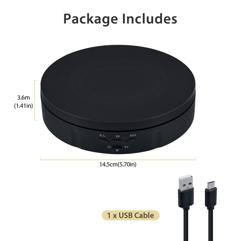 Mcbazel 360 Degree Electric Turntable for Photography Electric Rotating Turntable