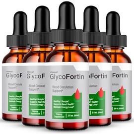 GlycoFortin Drops, GlycoFortin Blood Formula Support Supplement Liquid Drops - Maximum Strength, Glyco Fortin Health and Wellness All Natural Formula Drops, GlycoFortin Healthy Drops Reviews (5 Pack)