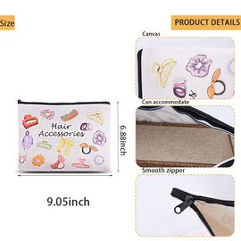 ShiQiao Spl Hair Accessory Organiser Bag Hair Tie Stuff Storage Pouch for Girls Head Band Organiser Portable Makeup Bag Case for Women Small Travel Pouch for Daughter Birthday Gifts for Friend