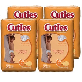 Cuties Baby Diapers, Size 6, 23 Count (Pack of 4)