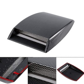 Keenso Car Bonnet Air Cover, Universal Car Bonnet, Decorative Air Protection, Bonnet Cover, 10 x 7.1 x 1.4 Inches (Carbon Fibre)