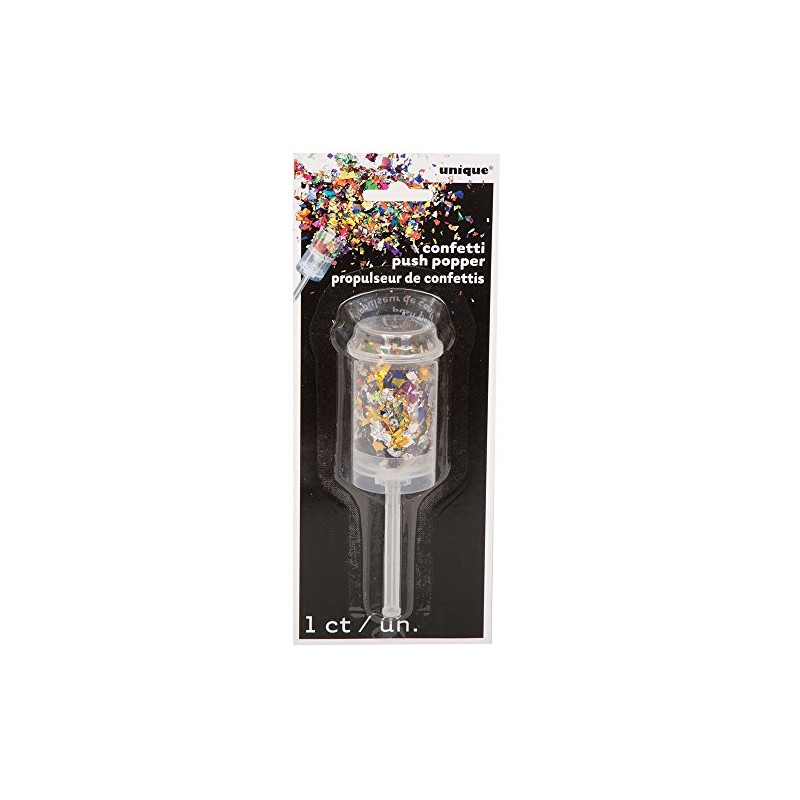 Multicolor Foil Confetti Push Popper - 1 Pc. - Perfect