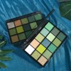 15 Colors Green Matte & Shimmer Eyeshadow Palette - Olive
