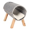 Cat Tunnel Bed Elevated Wooden Legs Cat Tunnel Soft Felt