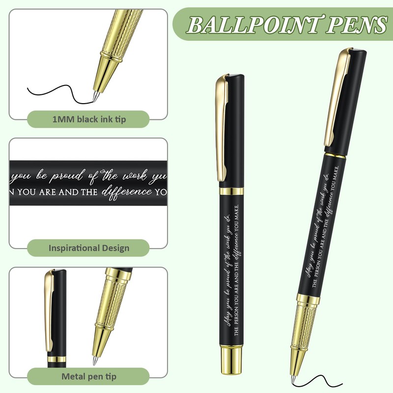 Sinmoe Employee Appreciation Gift Leather Notebook and Pen Set Inspirational