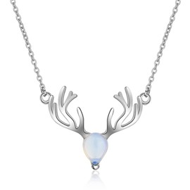 Pendant Necklace for Women Reindeer Antler Deer Antlers Women Antler Necklace Choker Necklace for Women Fashion Necklaces for Women Trendy Elk and Necklace Moonstone Miss Bracelet
