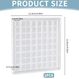 YCHYAN 64 Compartments Acrylic Shell Box, Clear Shell Collection Box, Magnetic Display Box, Box, Multifunctional Transparent, Shell Starfish Organiser, Container Small Craft Organiser Holder