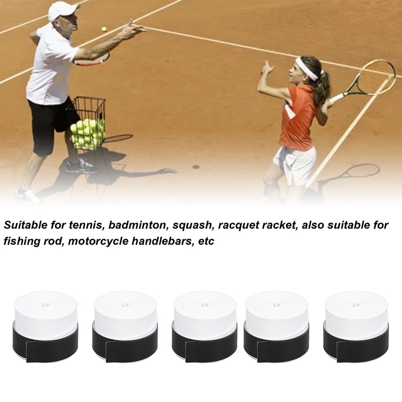 10Pcs Tennis Racket Grip Tape Anti Slip Comfortable Sweat Absorbent