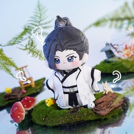 KIRA KIRA Liu Qingge Plushie with One-Piece Clothes 20cm/7.8’’ Anime Figure Soft Stuffed MXTX The Scum Villain's Self-Saving System Liu Qingge Dress Up Plush Doll Cosplay Props Collection